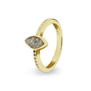 EverWith Ladies Deco Memorial Ashes Ring with Fine Crystals