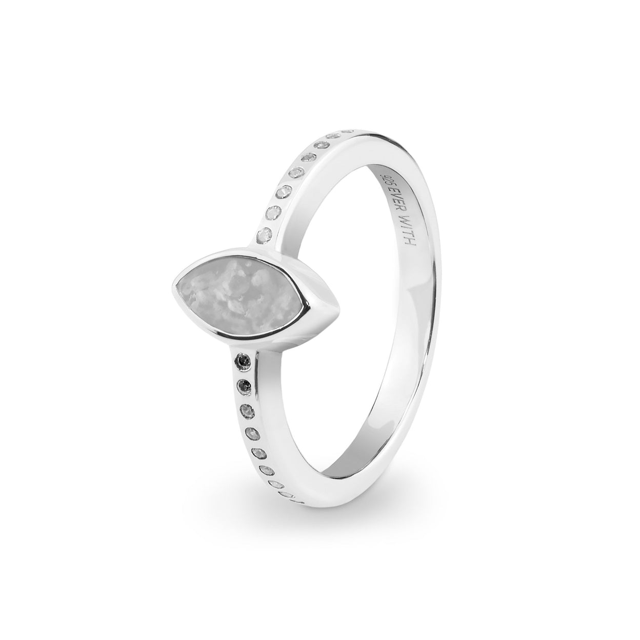 Load image into Gallery viewer, EverWith Ladies Deco Memorial Ashes Ring with Fine Crystals