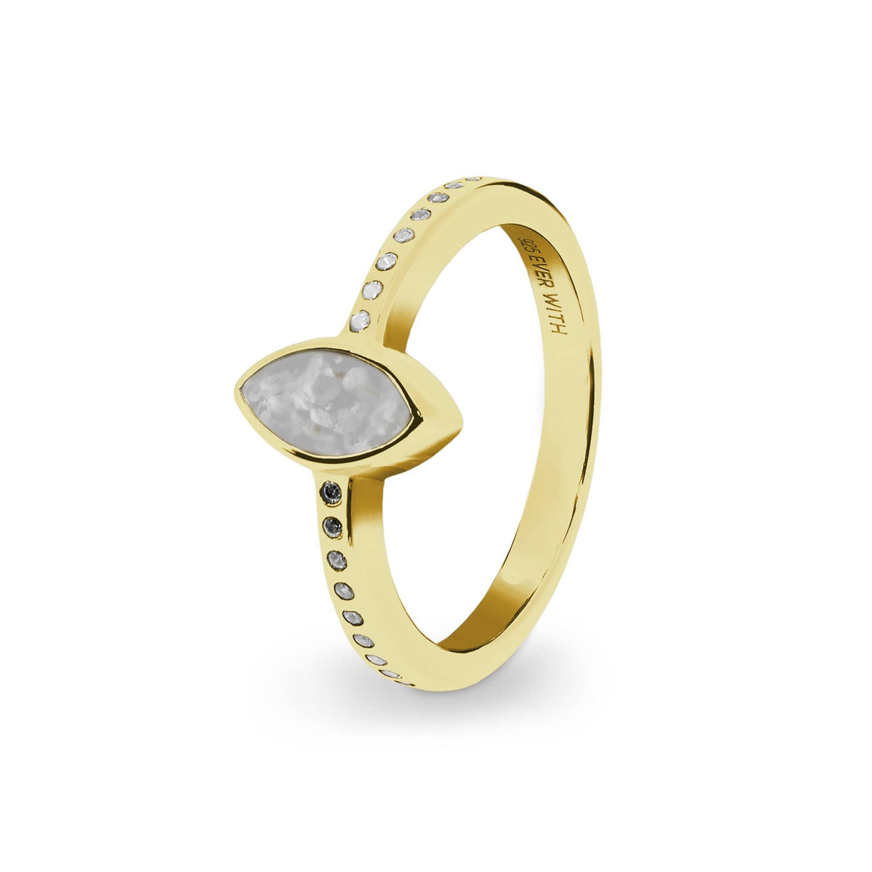 Load image into Gallery viewer, EverWith Ladies Deco Memorial Ashes Ring with Fine Crystals