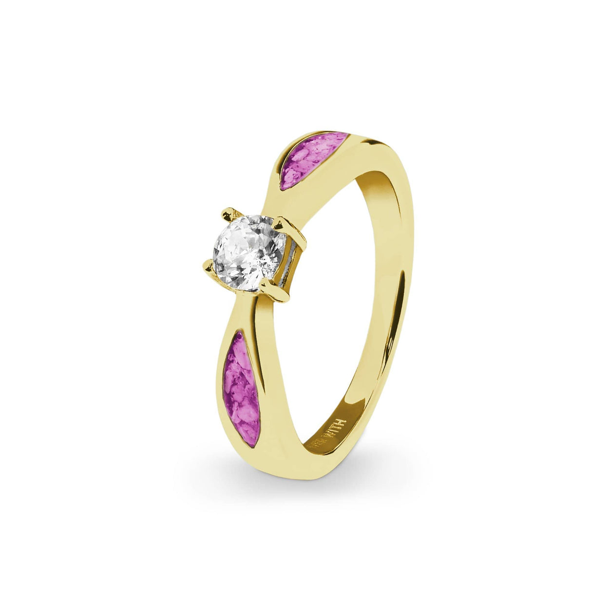 Load image into Gallery viewer, EverWith Ladies Solitaire Memorial Ashes Ring with Fine Crystals