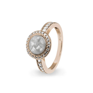EverWith Ladies Radiance Memorial Ashes Ring with Fine Crystals