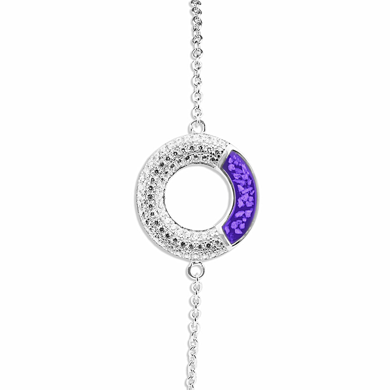 Load image into Gallery viewer, EverWith Ladies Eternal Memorial Ashes Bracelet with Fine Crystals
