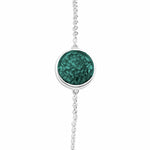 EverWith Ladies Classic Round Memorial Ashes Bracelet Aqua