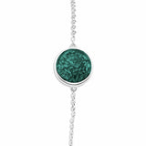 EverWith Ladies Classic Round Memorial Ashes Bracelet Aqua
