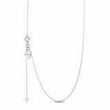 EverWith Single Curb Diamond Cut Chain 9k White Gold