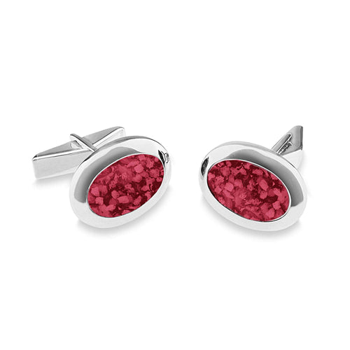 EverWith Gents Oval Memorial Ashes Cufflinks