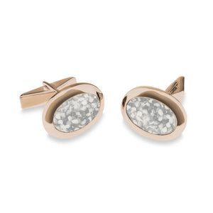 EverWith Gents Oval Memorial Ashes Cufflinks