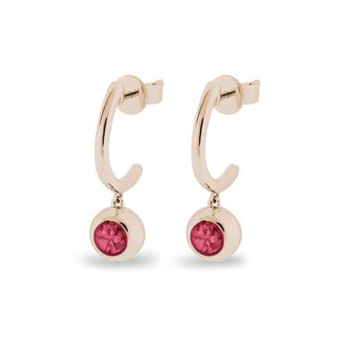 EverWith Ladies Rondure Crescent Memorial Ashes Earrings