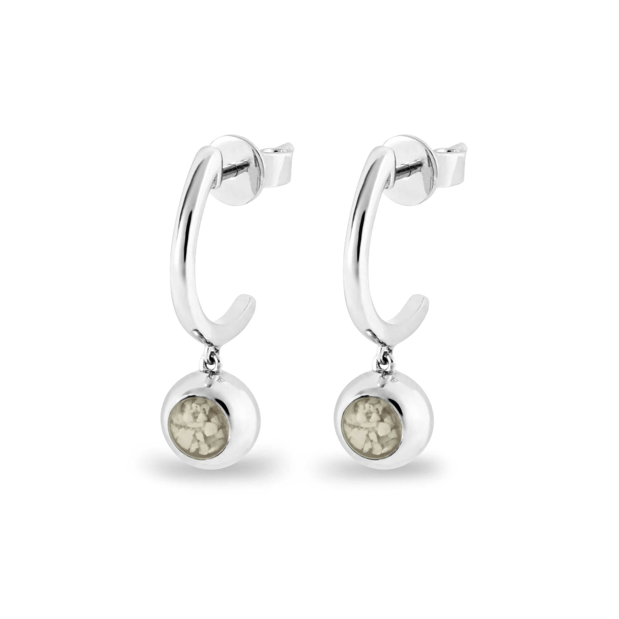 Load image into Gallery viewer, EverWith Ladies Rondure Crescent Memorial Ashes Earrings