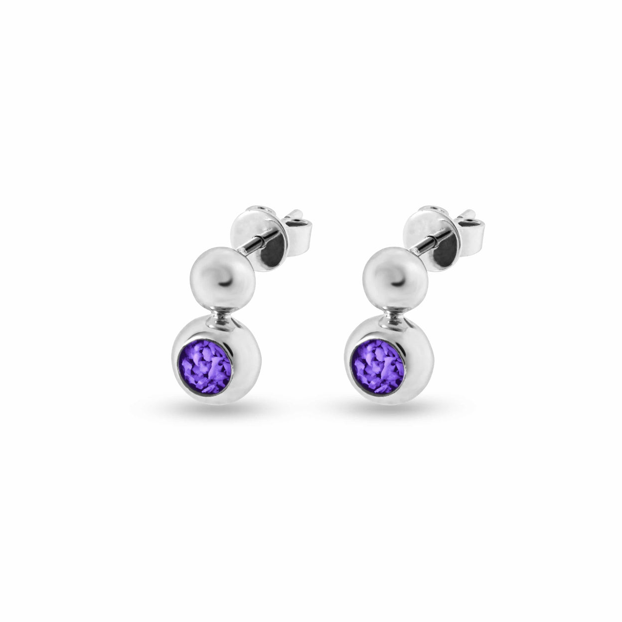 Load image into Gallery viewer, EverWith Ladies Rondure Drop Memorial Ashes Earrings