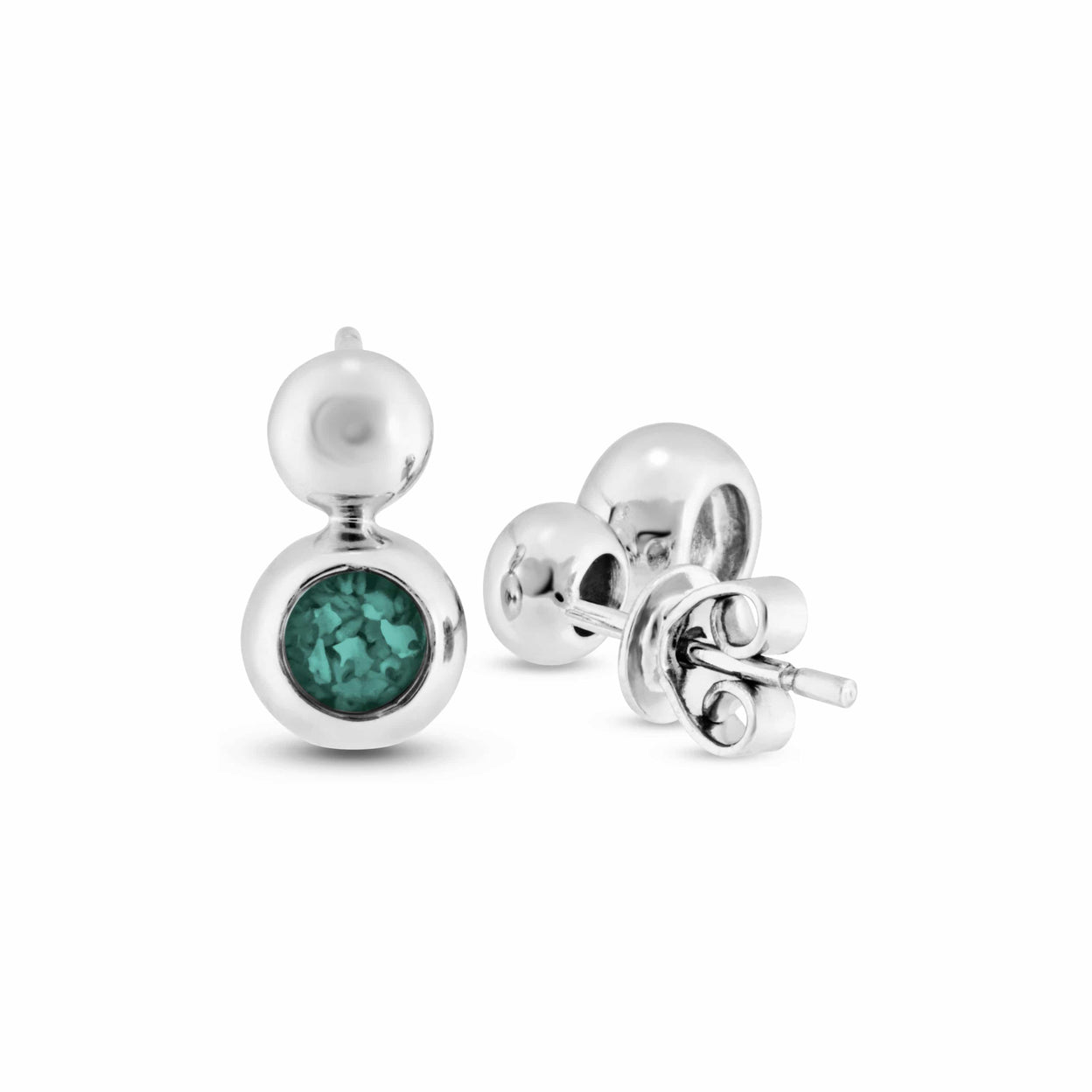 Load image into Gallery viewer, EverWith Ladies Rondure Drop Memorial Ashes Earrings