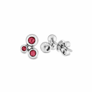 EverWith Ladies Rondure Array Triple Memorial Ashes Earrings