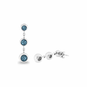 EverWith Ladies Rondure Array Triple Drop Memorial Ashes Earrings