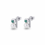 EverWith Ladies Rondure Opulence Memorial Ashes Earrings Aqua