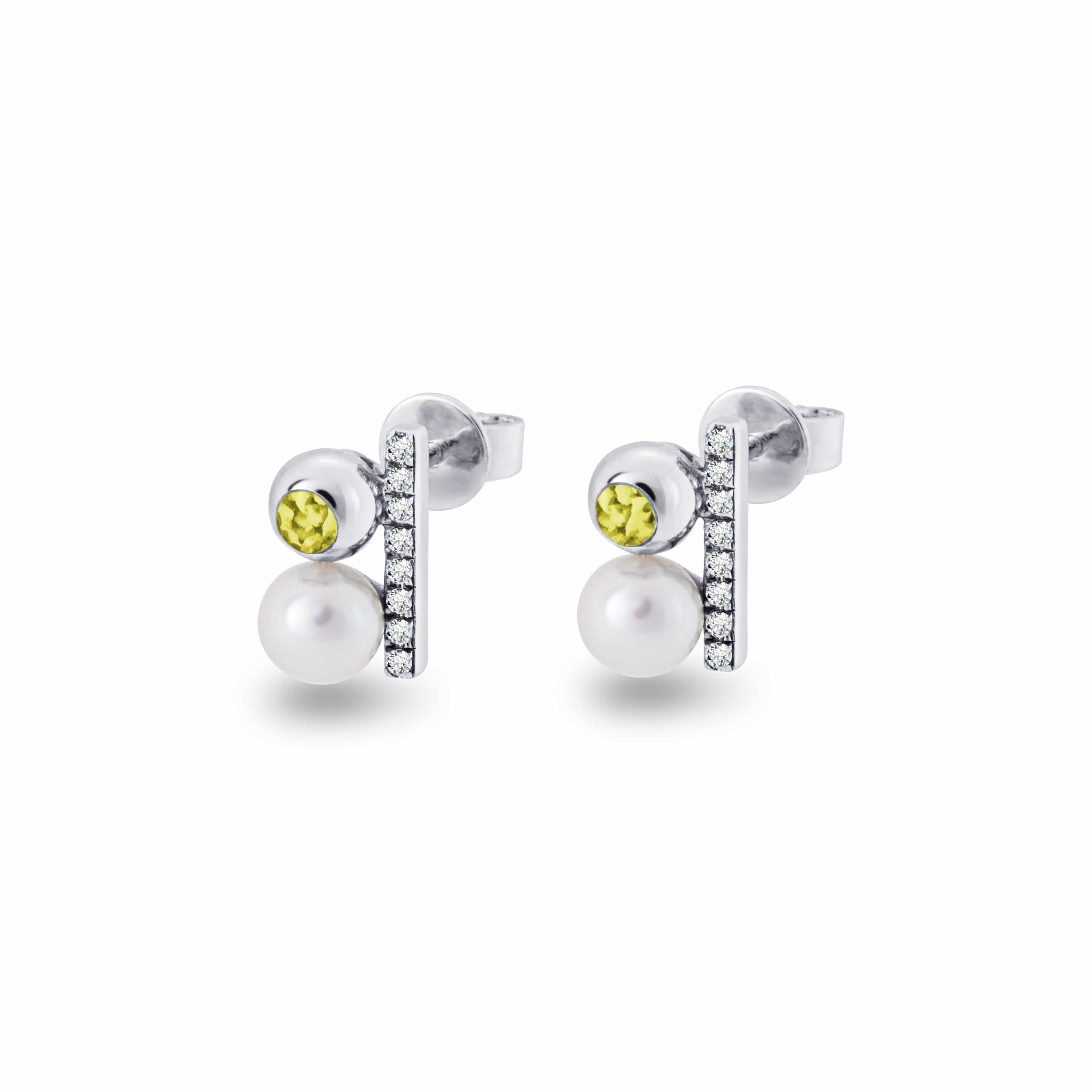 EverWith Ladies Rondure Opulence Memorial Ashes Earrings Yellow