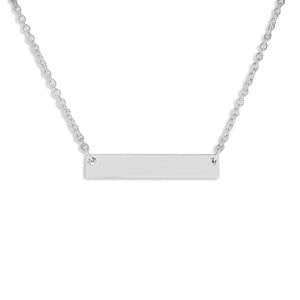 EverWith Engraved Horizontal Bar Handwriting Memorial Necklace