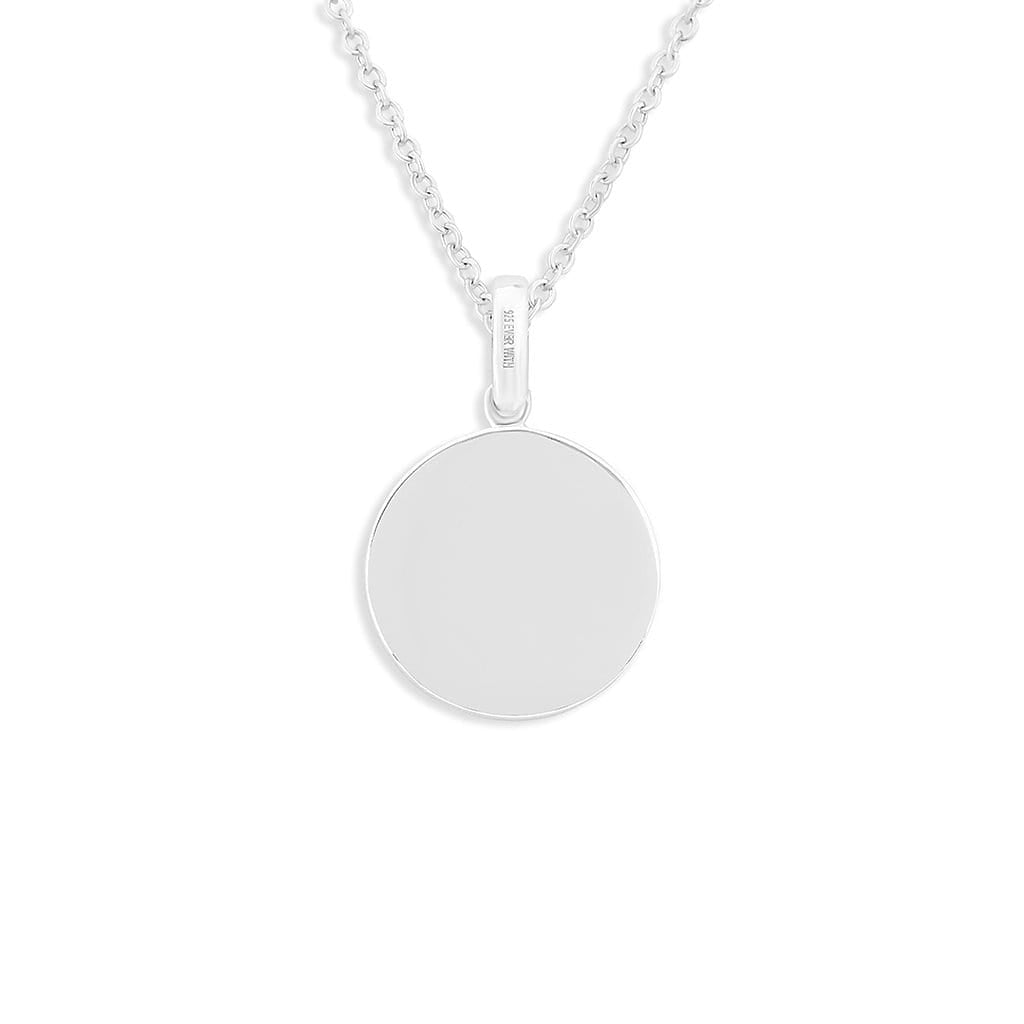 Load image into Gallery viewer, EverWith Engraved Round Memorial Handprint or Footprint Pendant with Fine Crystals