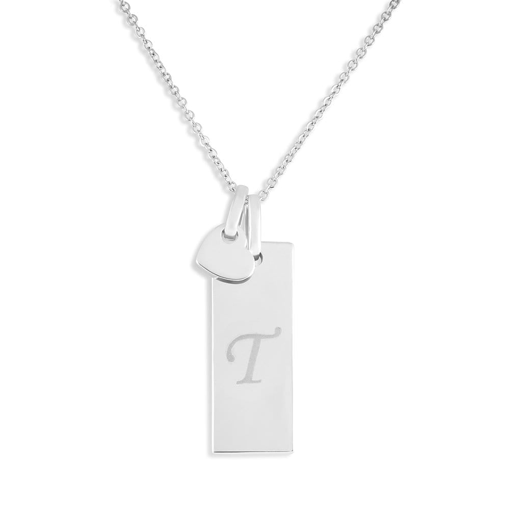 Load image into Gallery viewer, EverWith Engraved Tag with Heart Standard Engraving Memorial Pendants
