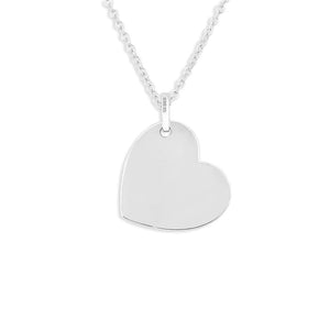 EverWith Engraved Heart Handprint or Footprint Memorial Pendant with Fine Crystal
