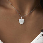 EverWith Engraved Half Heart Standard Engraving Memorial Pendant
