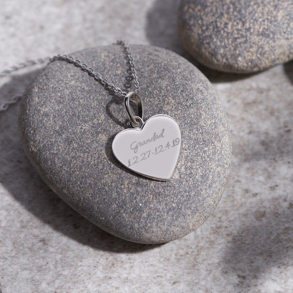 Load image into Gallery viewer, EverWith Engraved Half Heart Standard Engraving Memorial Pendant
