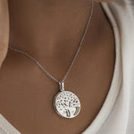 EverWith Engraved Tree of Life Discreet Messaging Memorial Pawprint Discreet Messaging Pendant
