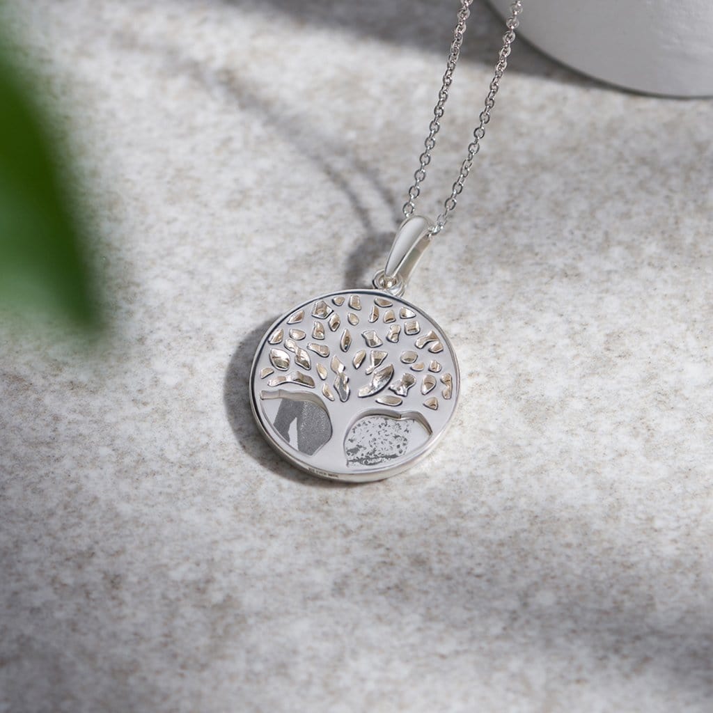 Load image into Gallery viewer, EverWith Engraved Tree of Life Discreet Messaging Memorial Photo Engraving Pendant