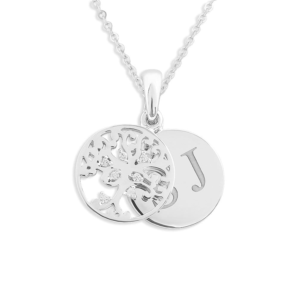 Load image into Gallery viewer, EverWith Engraved Small Tree of Life Standard Engraving Memorial Pendant with Fine Crystal