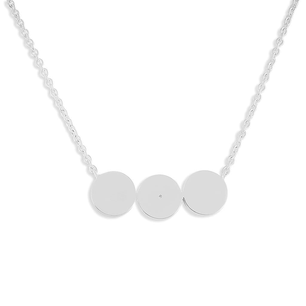 Load image into Gallery viewer, EverWith Engraved Three Circles Standard Engraving Memorial Necklace with Fine Crystal