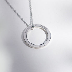 EverWith Engraved Ring Standard Engraving Pendant with Fine Crystal