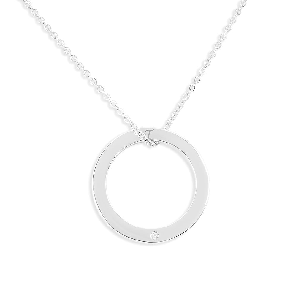Load image into Gallery viewer, EverWith Engraved Ring Standard Engraving Pendant with Fine Crystal