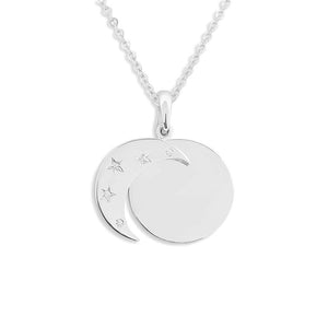 EverWith Engraved Moons Drawing Memorial Pendants with Fine Crystal