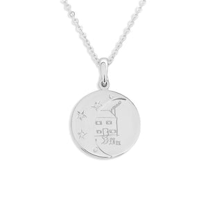 EverWith Engraved Moons Drawing Memorial Pendants with Fine Crystal