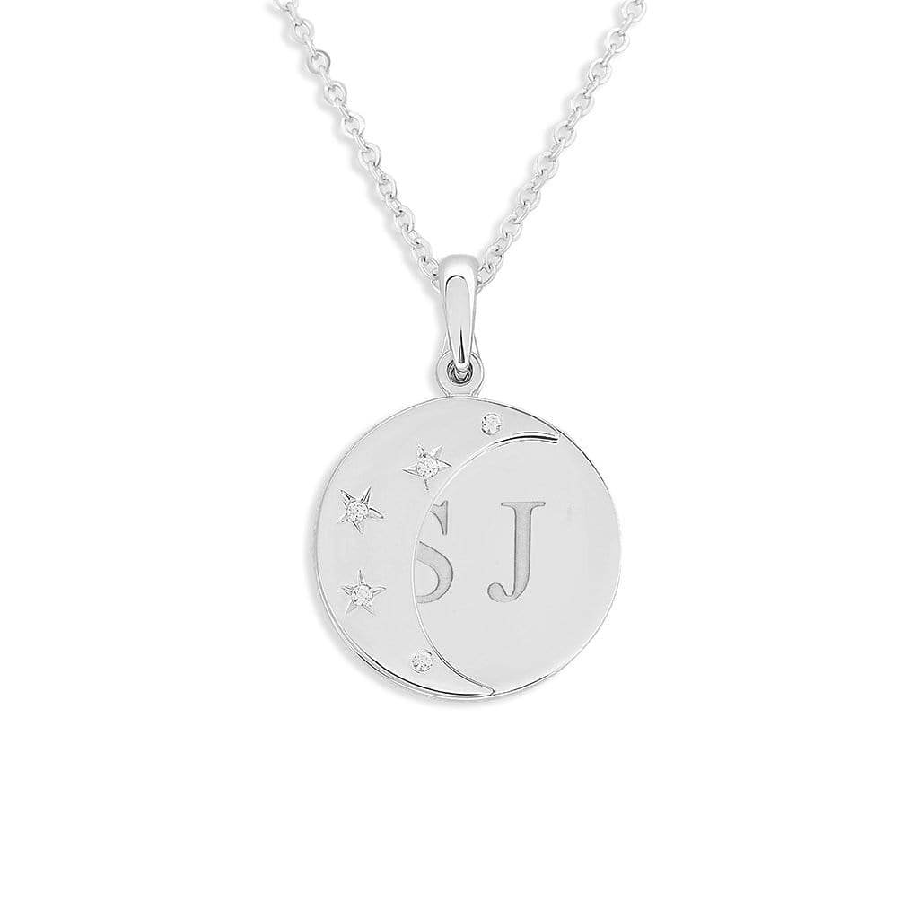 Load image into Gallery viewer, EverWith Engraved Moons Standard Engraving Memorial Pendants with Fine Crystal