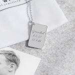 EverWith Engraved Love Tag Standard Engraving Memorial Pendant with Fine Crystals