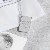 EverWith Engraved Love Tag Standard Engraving Memorial Pendant with Fine Crystals