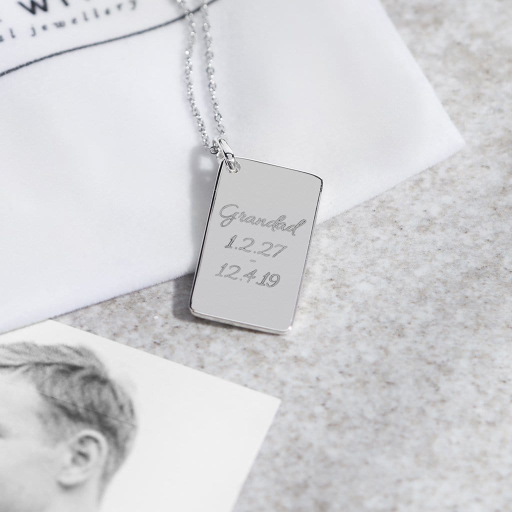 Load image into Gallery viewer, EverWith Engraved Love Tag Standard Engraving Memorial Pendant with Fine Crystals