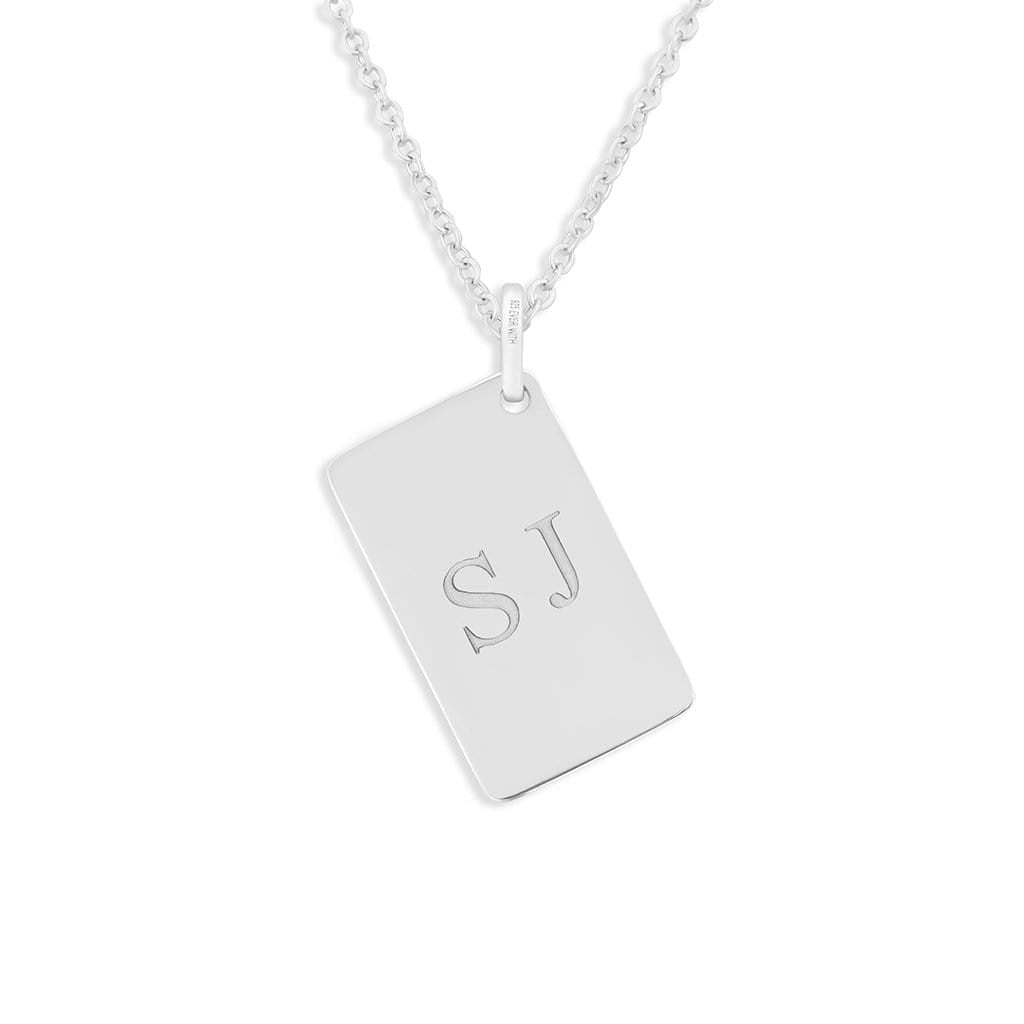 EverWith Engraved Love Tag Standard Engraving Memorial Pendant with Fine Crystals