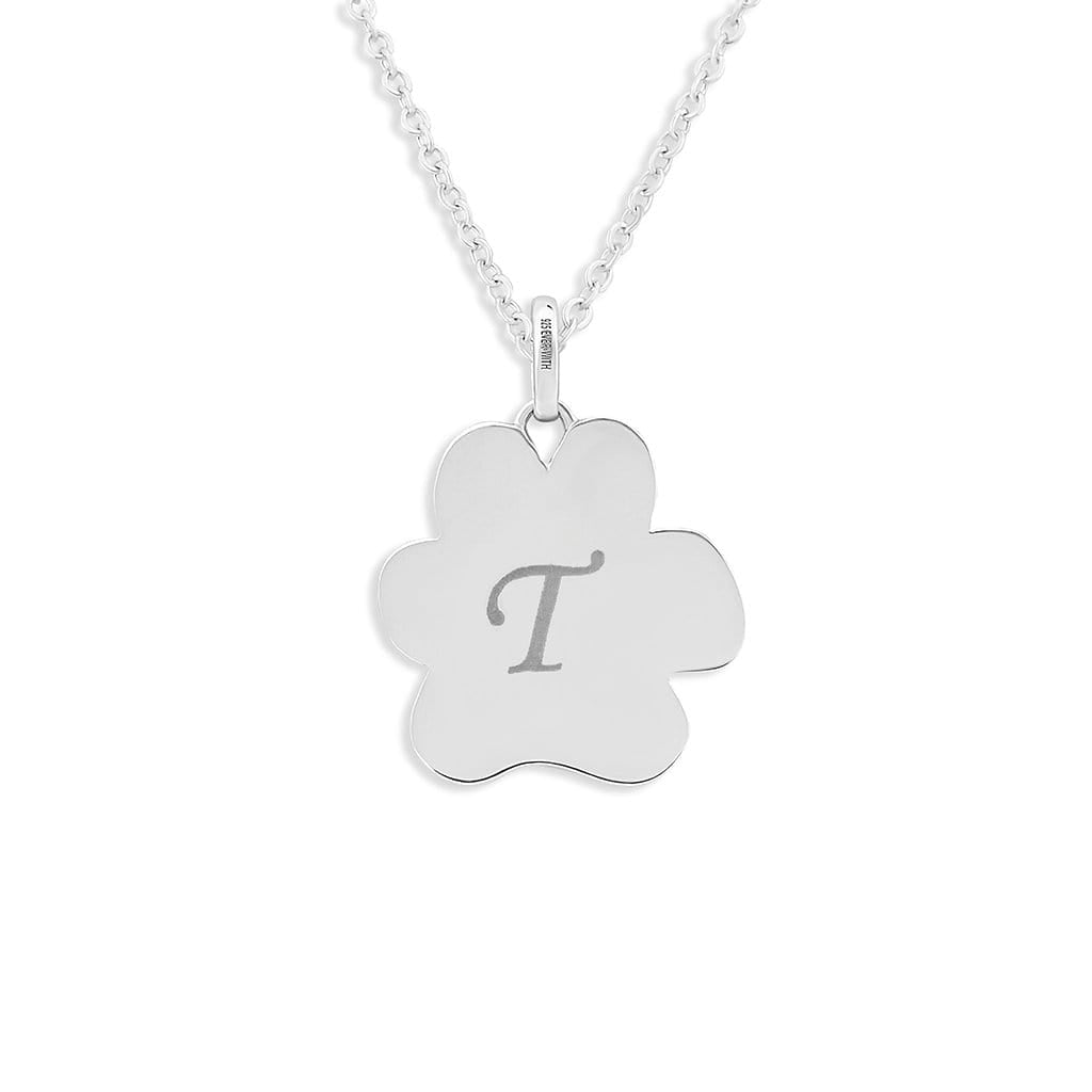 Load image into Gallery viewer, EverWith Engraved Paw Print Memorial Standard Engraving Pendant with Fine Crystals