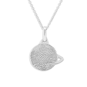 EverWith Engraved Cat Fingerprint Memorial Pendant with Fine Crystal