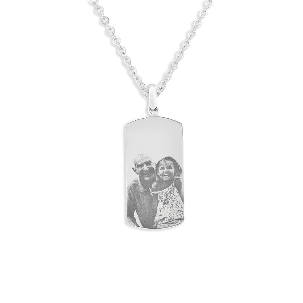 Load image into Gallery viewer, EverWith Engraved Tag Photo Engraving Memorial Pendant