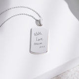 EverWith Engraved Tag Handwriting Memorial Pendant