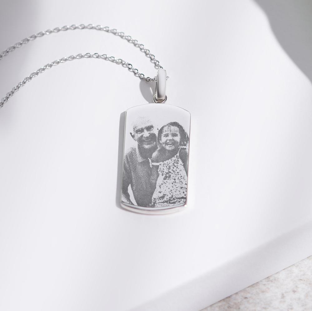 Load image into Gallery viewer, EverWith Engraved Tag Photo Engraving Memorial Pendant