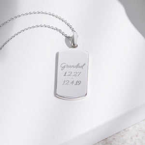 EverWith Engraved Tag Standard Engraving Memorial Pendant