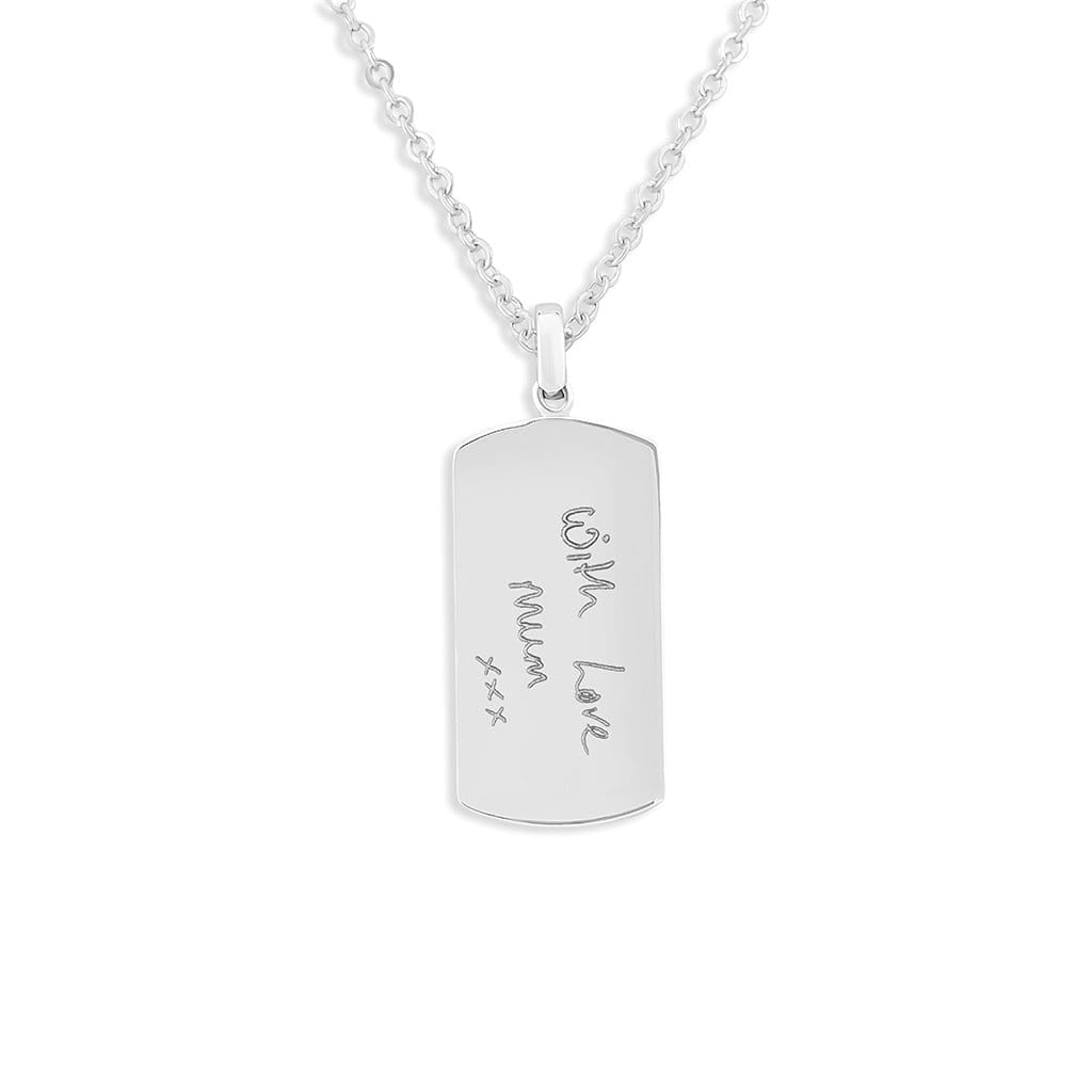 Load image into Gallery viewer, EverWith Engraved Tag Handwriting Memorial Pendant