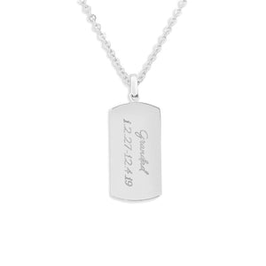 EverWith Engraved Tag Standard Engraving Memorial Pendant