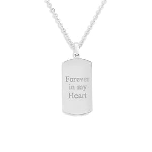 EverWith Engraved Tag Standard Engraving Memorial Pendant