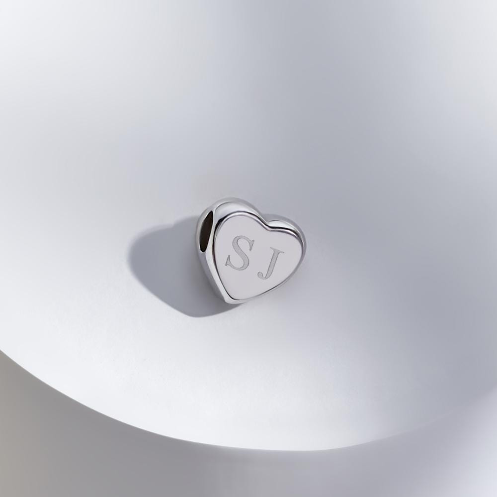 Load image into Gallery viewer, EverWith Engraved Heart Standard Engraving Memorial Charm Bead