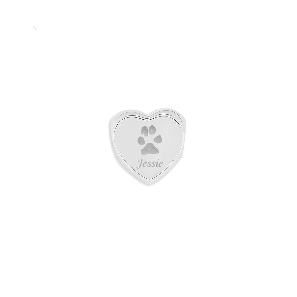 Load image into Gallery viewer, EverWith Engraved Heart Pawprint Memorial Charm Bead