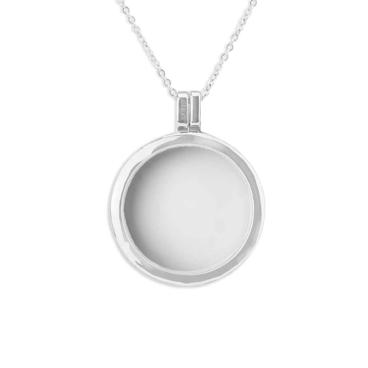 Load image into Gallery viewer, EverWith Large Round Glass Locket Sterling Silver Memorial Ashes Locket